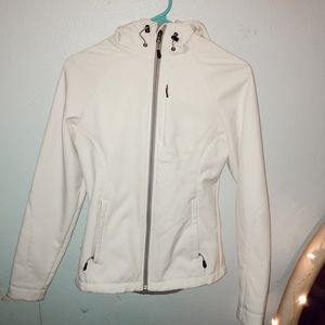 White Kirkland zip up jacket!
